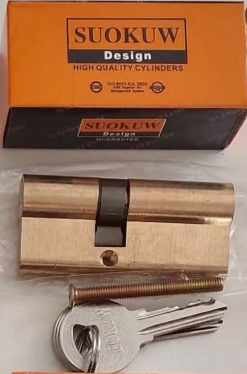 سیلندر قفل سوکوSUOKUW برنجی سه کلید
