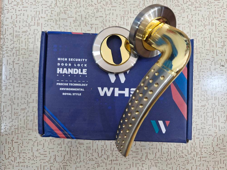 دستگیره درب WHS طلایی رزت